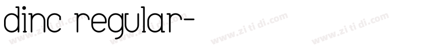 dinc regular字体转换